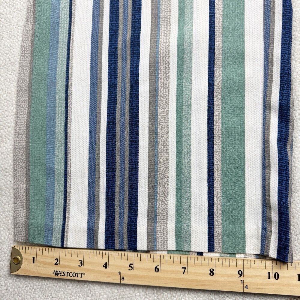 C Est 1946 Women's Blue White Gray Striped Stretch Pull On Wide Leg Pants Large - Picture 15 of 16
